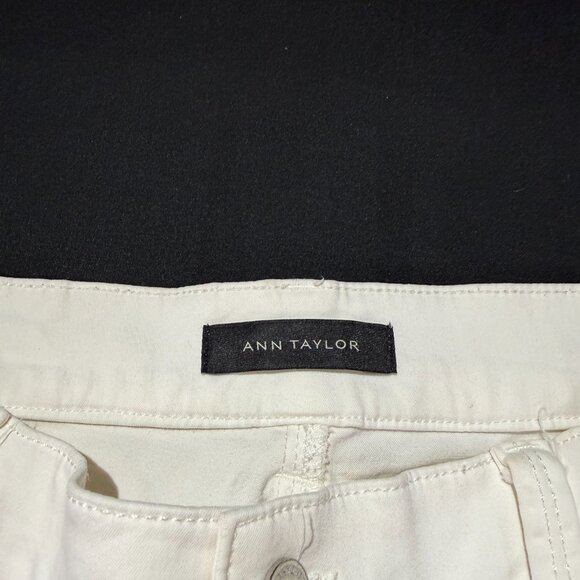 ANNE TAYLOR Women's Jeans 10 White Skinny Mondern Fit Ankle - Picture 7 of 8